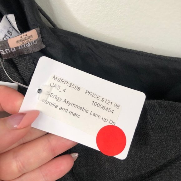 Gray Camilla and Marc Edgy Asymmetrical Dress - Picture 4 of 6